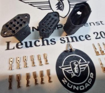 Kabelbaum 29 teilige Steckverbindung Cockpit – verbesserte Ausführung – Zündapp Typ 517 529 530 rundes Cockpit KS 50 GTS 50